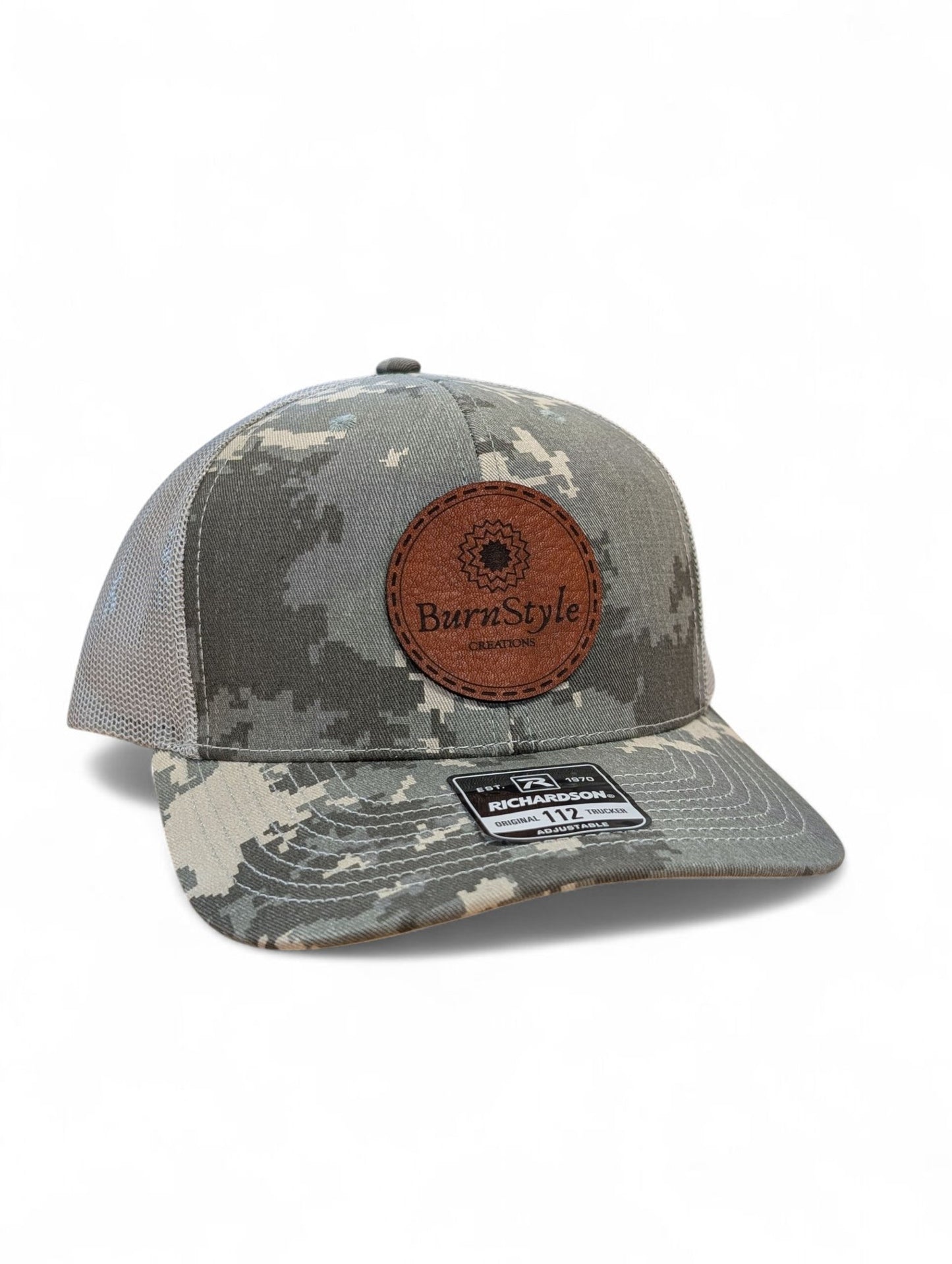 Burnstyle Military Digital Leather Hat